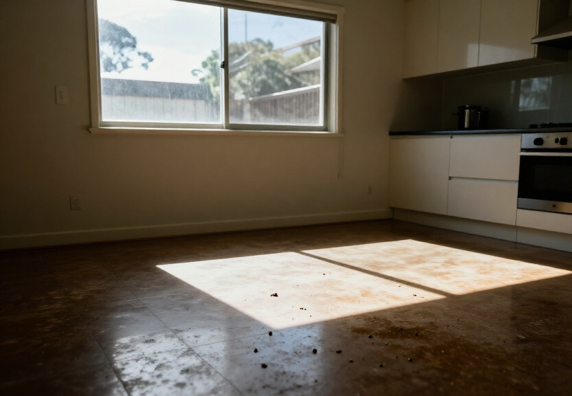 Cockroach infestation in a Chifley kitchen before treatment